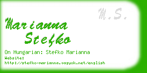 marianna stefko business card